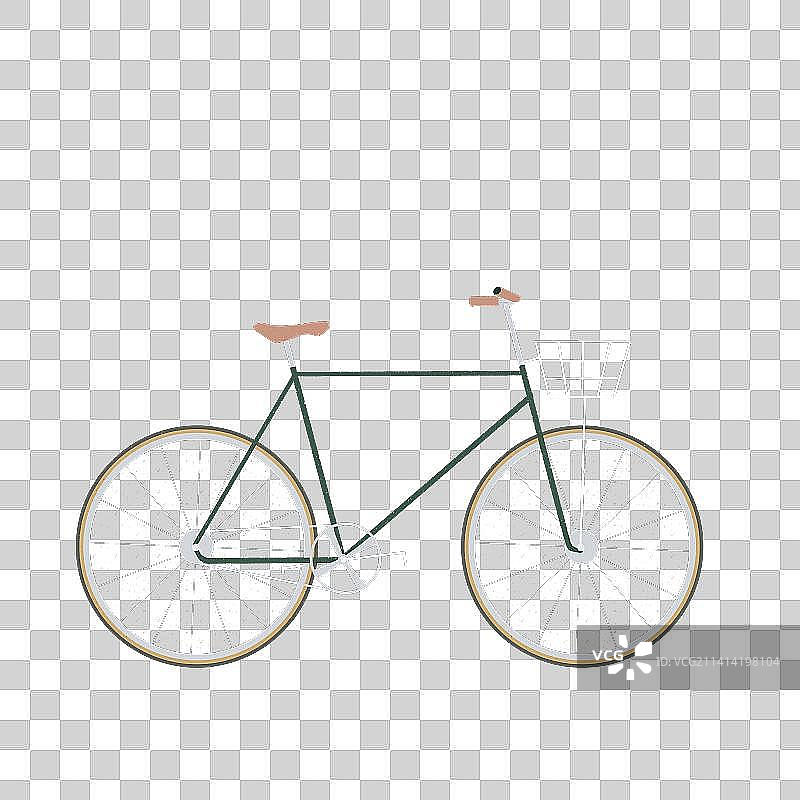 扁平风自行车脚踏车图片素材