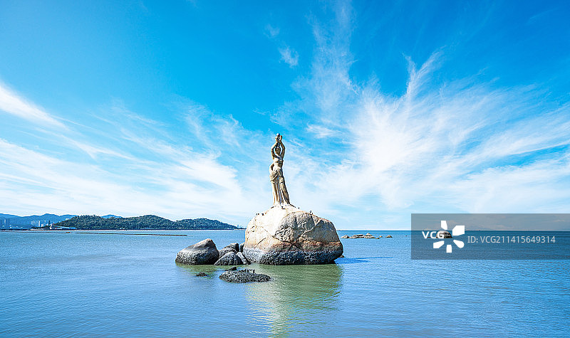 珠海渔女雕像旅游景点图片素材