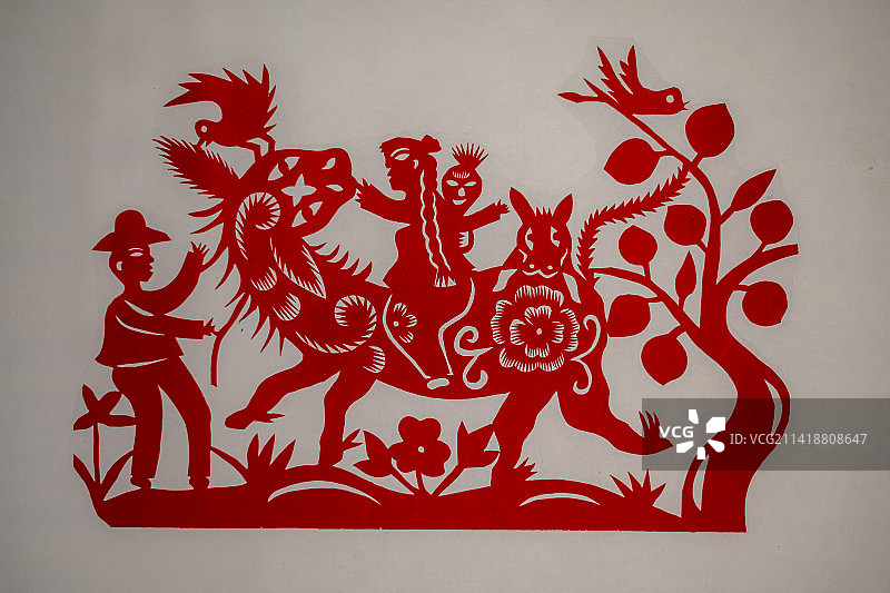 中国非物质文化遗产剪纸艺术图片素材