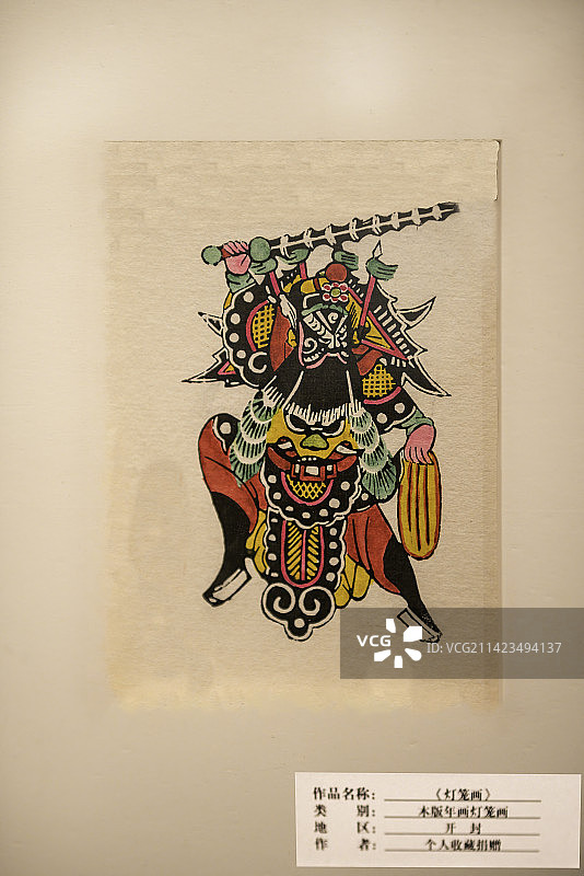 木版年画上的中国戏曲人物，财神，天官，呼延庆图片素材