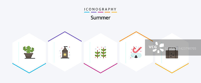 夏季25平图标包包括旅行图片素材