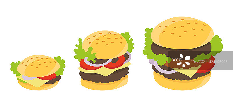 汉堡大小快餐计算增加图片素材