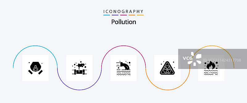 污染字形5图标包包括垃圾图片素材