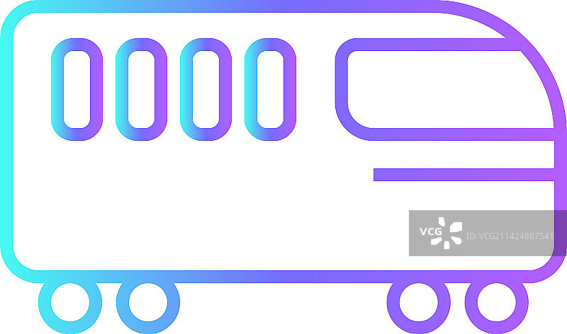 高铁交通图标用蓝色表示图片素材