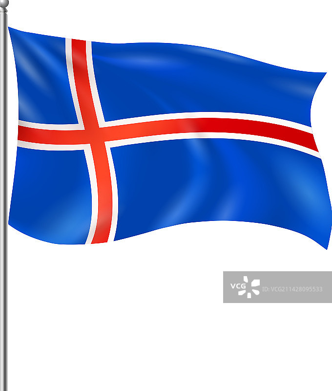 冰岛国旗组成图片素材