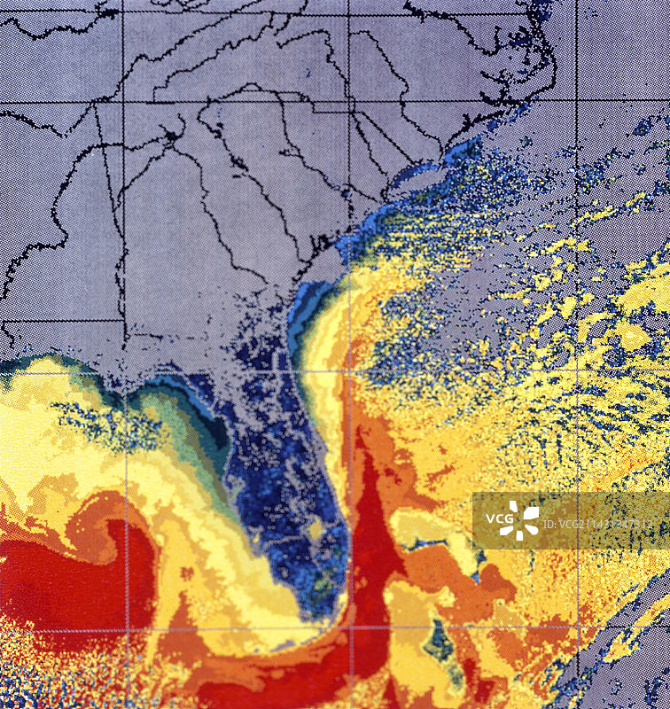 佛罗里达州周围的海水温度图片素材
