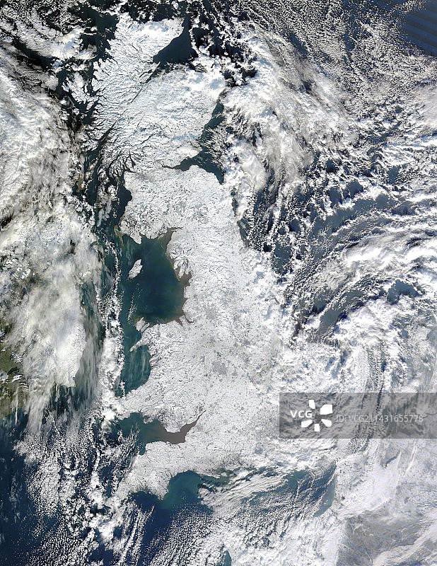 2010年1月，白雪覆盖的英国图片素材
