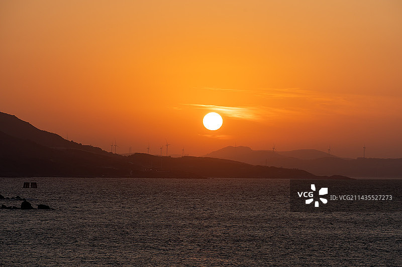 海边日落夕阳图片素材