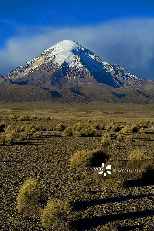 内华达州萨哈马绝灭的层状火山最高点玻利维亚;海拔:6542米图片素材