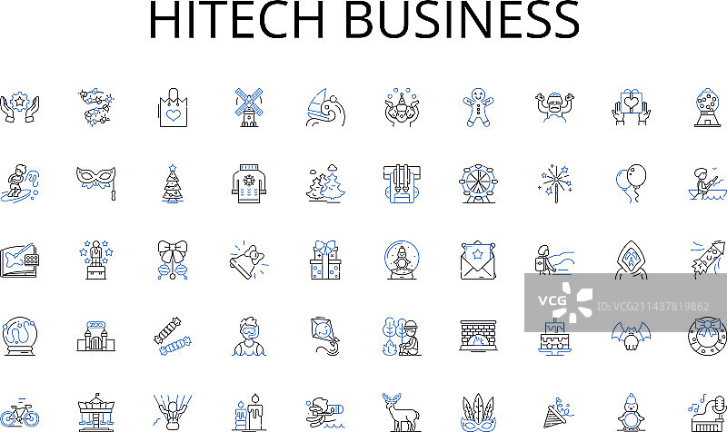 Hitech业务线图标收集拼接图片素材
