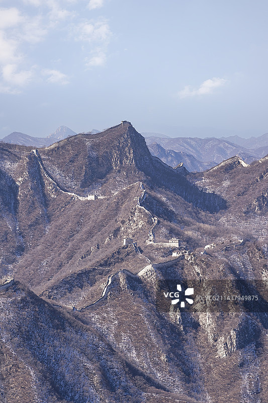 冬天雪后的北京箭扣长城图片素材