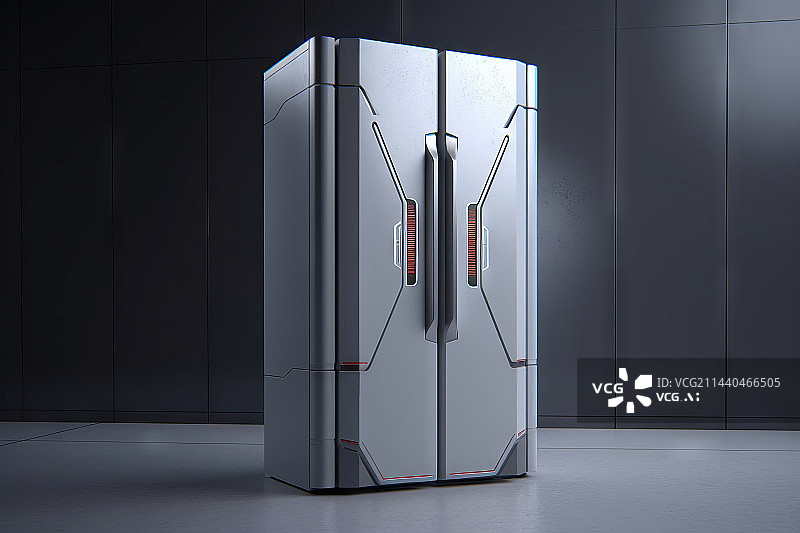 【AI数字艺术】三维渲染冰箱模型产品摄影图图片素材