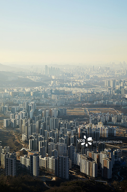 城市景观，市中心，首尔，房地产，韩国图片素材