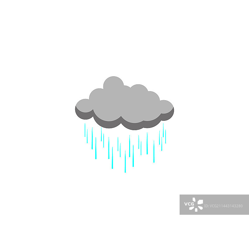 雨云的几何符号简单的标志图片素材