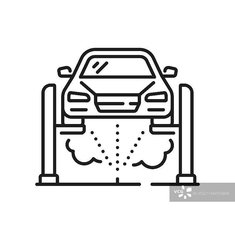 洗车引擎从下面的轮廓图标图片素材