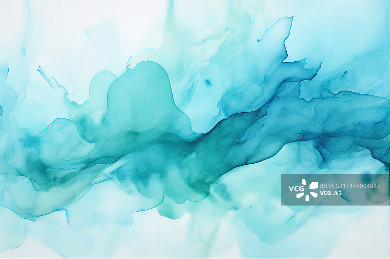 【AI数字艺术】深蓝色和浅蓝色墨水在水中图片素材