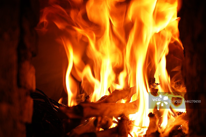 灶台燃烧的火焰图片素材