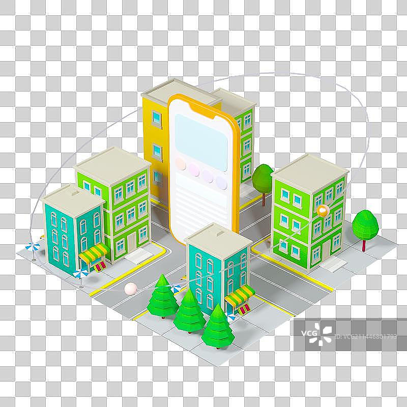 3D 办公网页智慧城市 ICON 免扣素材图片素材