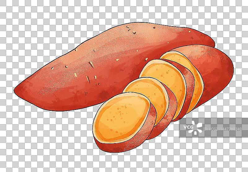 清明节气蔬菜插画红薯免扣元素图片素材