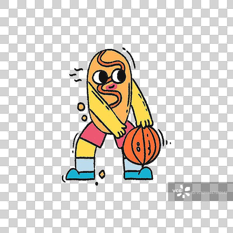 热狗打篮球图片素材