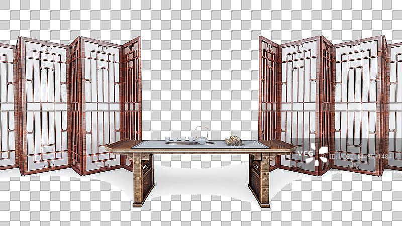 中式古典风格的书房图片素材