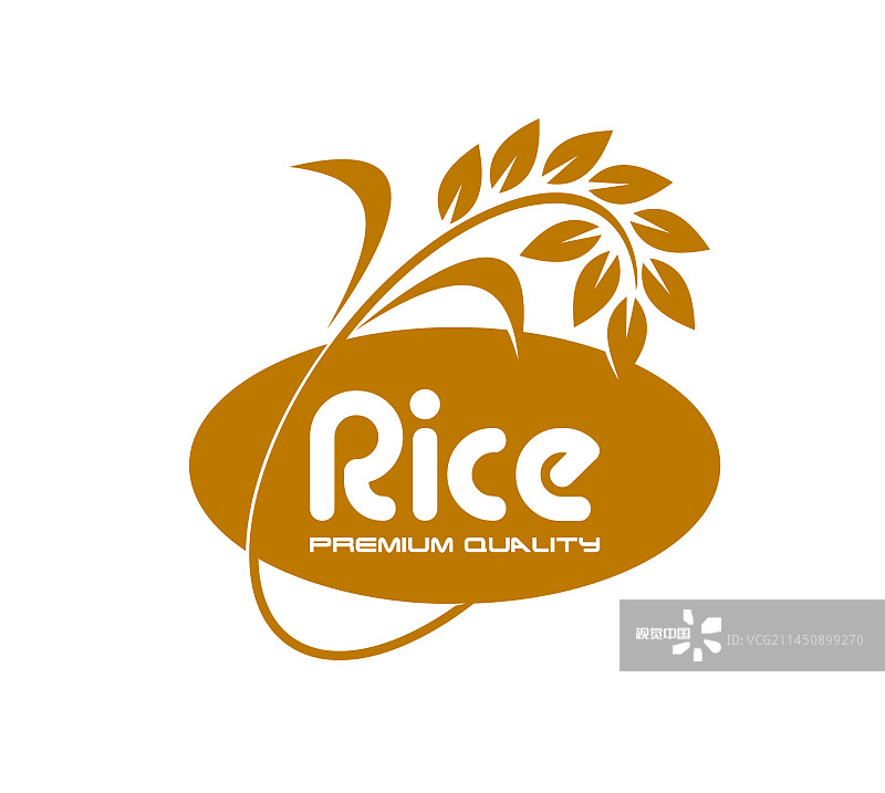 水稻是谷类农业作物的标志图片素材