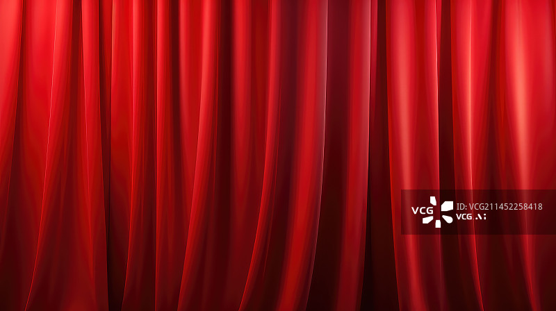 【AI数字艺术】舞台背景，门帘，红色背景图片素材