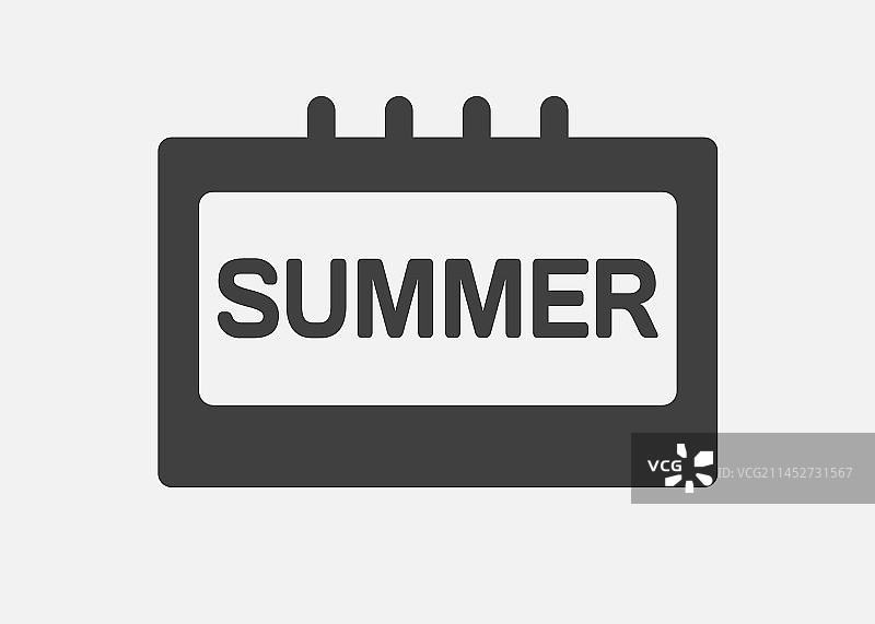 模板图标页日历-夏天图片素材