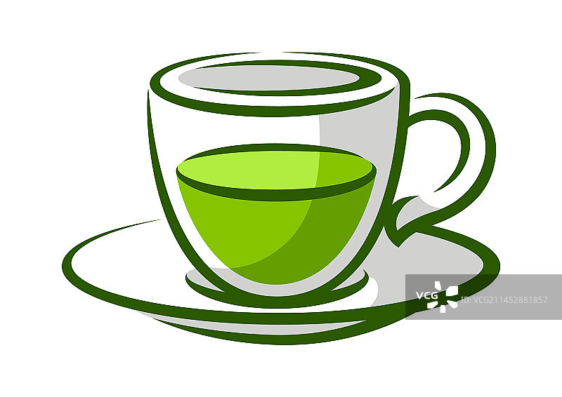 一杯传统的绿茶图片素材