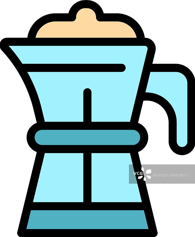 Briki咖啡壶图标扁平图片素材
