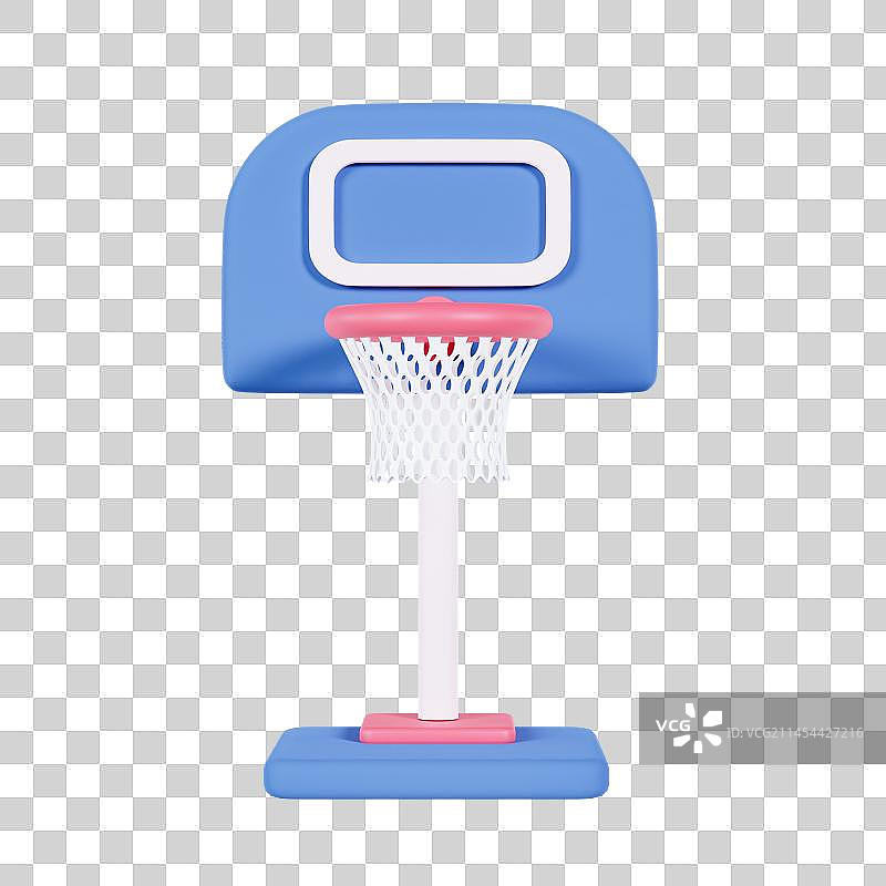 3D立体篮球场球框球架体育元素图片素材