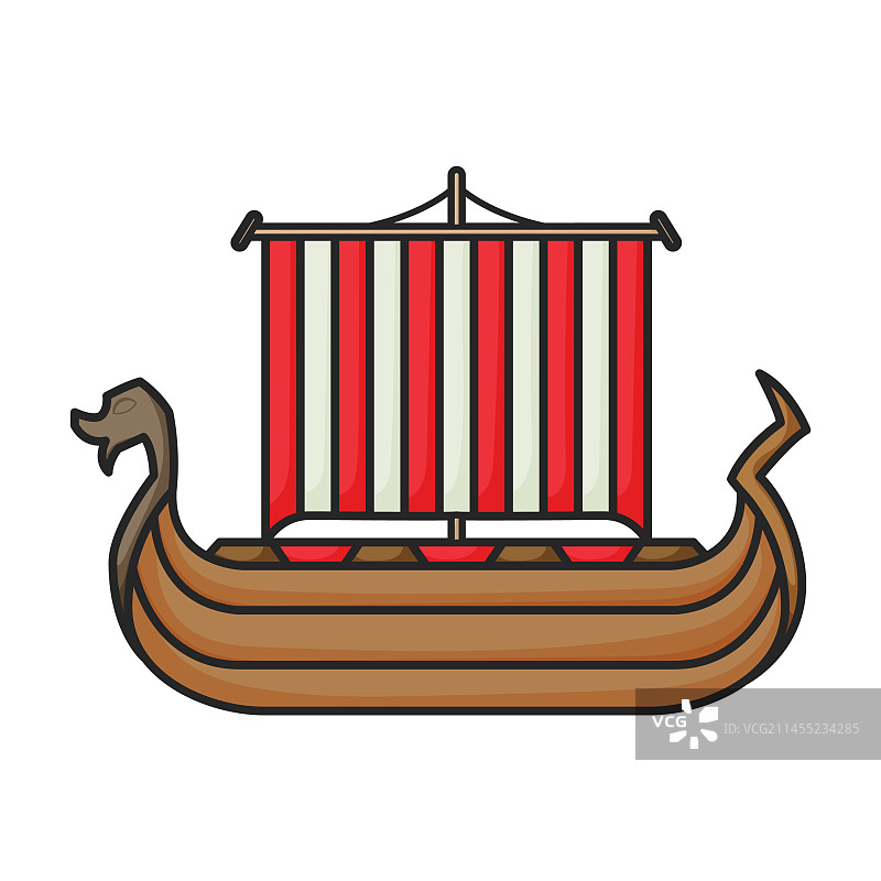 船上的海盗图标彩色标志孤立上图片素材