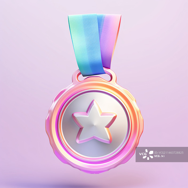 【AI数字艺术】金牌冠军或获奖者奖章在丝带上，冠军奖牌运动奖牌图片素材