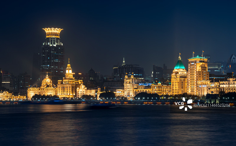 中国上海外滩万国建筑博览夜景都市风光图片素材