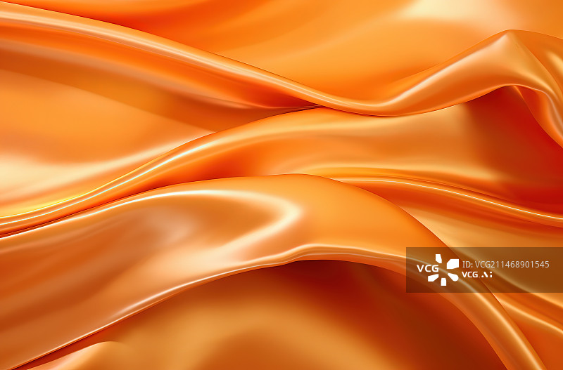 【AI数字艺术】橙色丝绸的背景图片素材