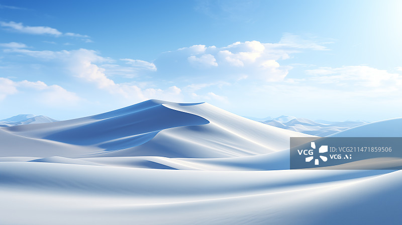 【AI数字艺术】大气人文白色沙漠简约背景图片素材