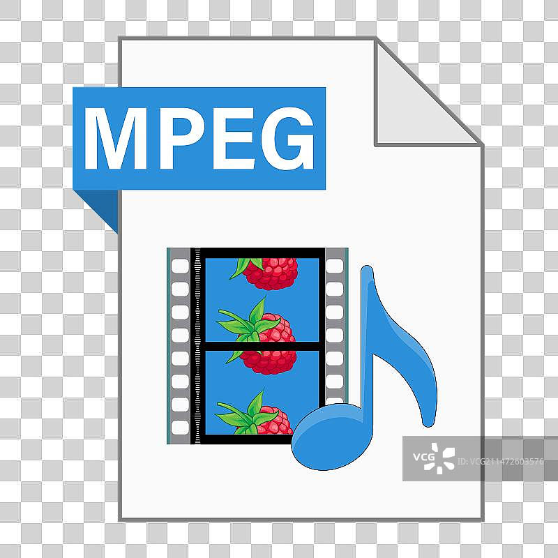 现代平面设计的mpeg文件图标的网页图片素材