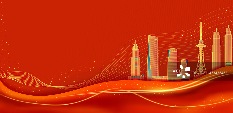 哈尔滨红色建筑背景图片素材