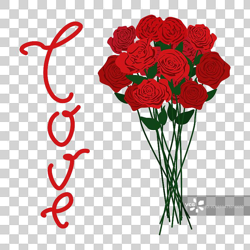 爱情和鲜花红玫瑰图标图片素材