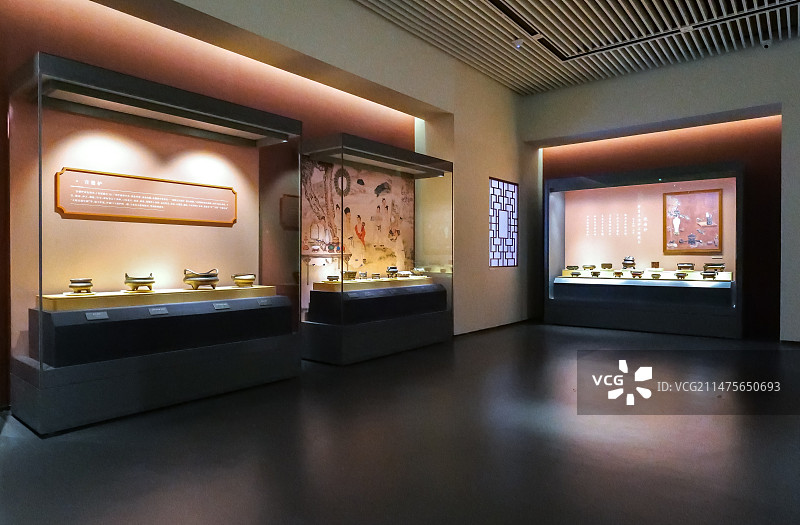 山东博物馆3号铜器展厅内景图片素材