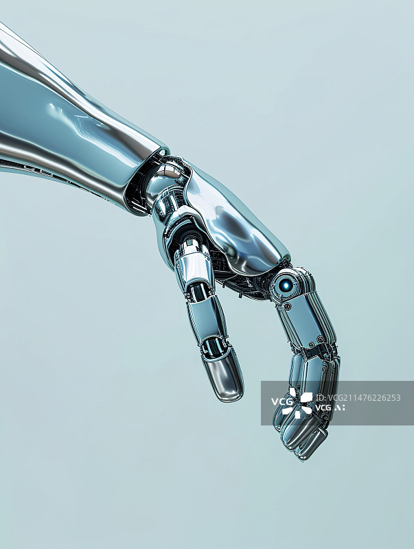 【AI数字艺术】互联网人工智能机器人手部特写图片素材