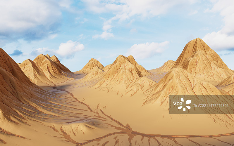 户外山脉地形背景3D渲染图片素材