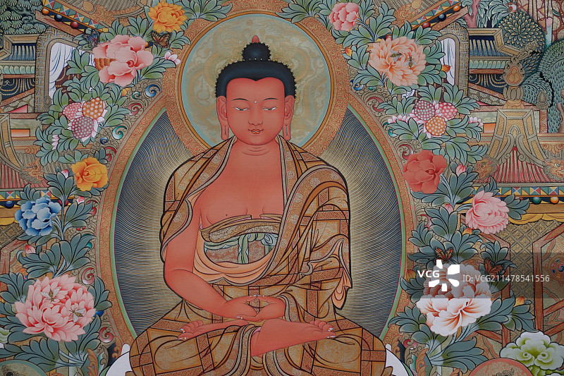 中国佛教壁画细节图片素材