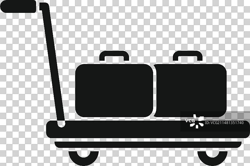 购物车包图标简单机场服务图片素材