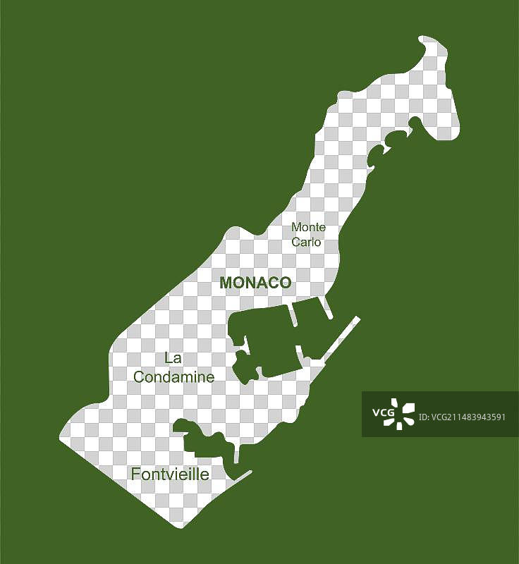 摩纳哥地图图标图片素材