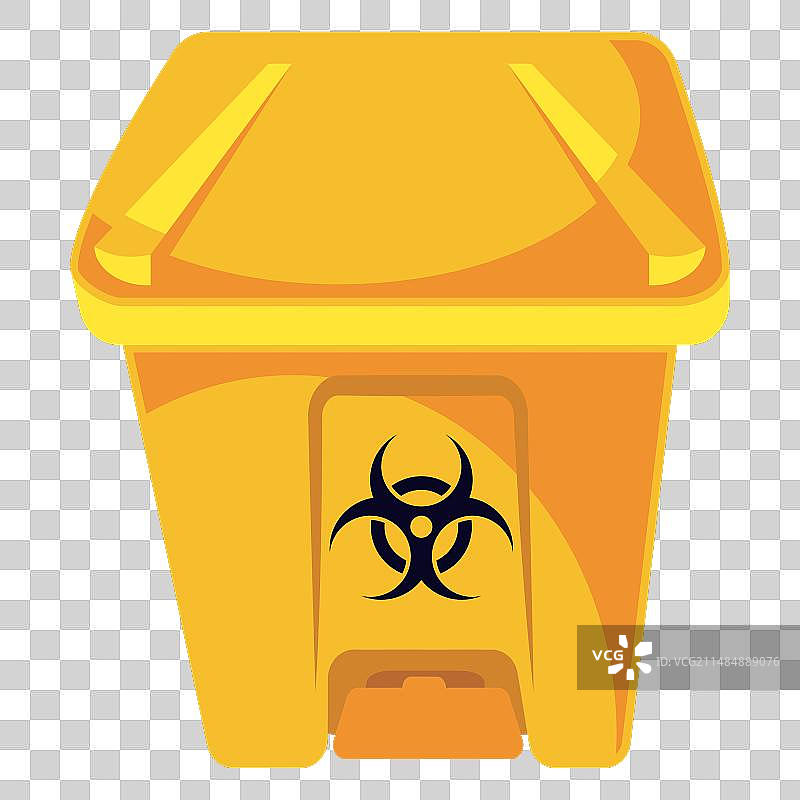 有毒废物箱黄图片素材