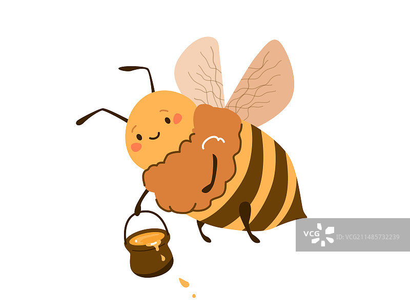 蜜蜂蜂蜜可爱的卡通蜜蜂图片素材