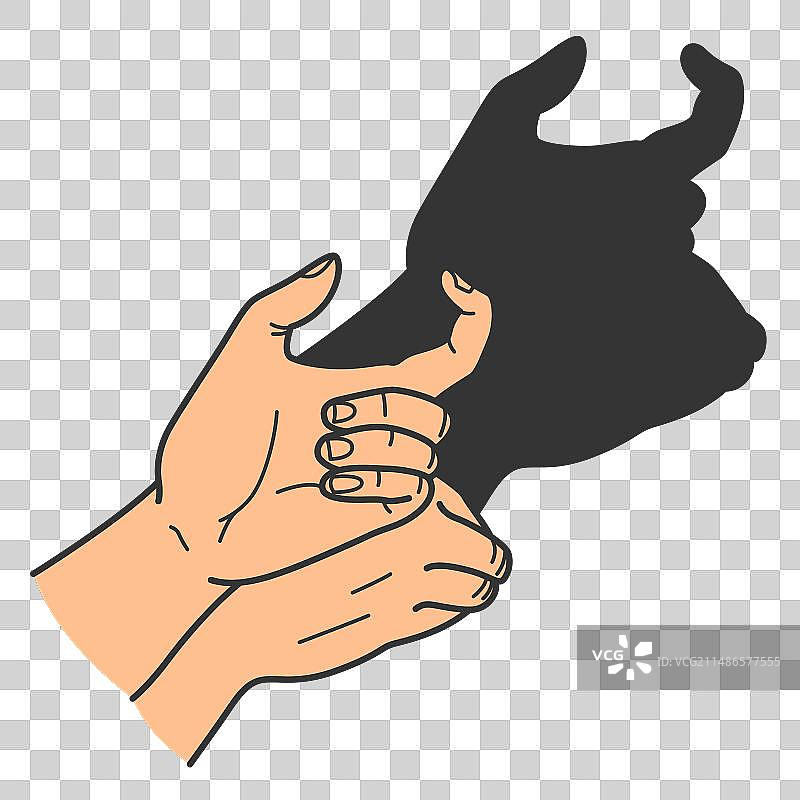 手的手势影子游戏动物木偶从图片素材
