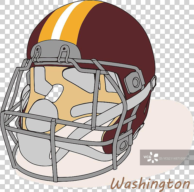 美国橄榄球头盔与华盛顿图片素材