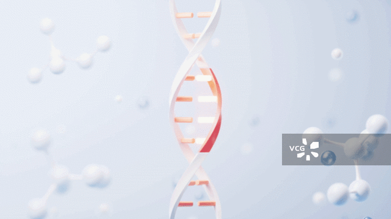 生物科技概念DNA基因3D渲染图片素材